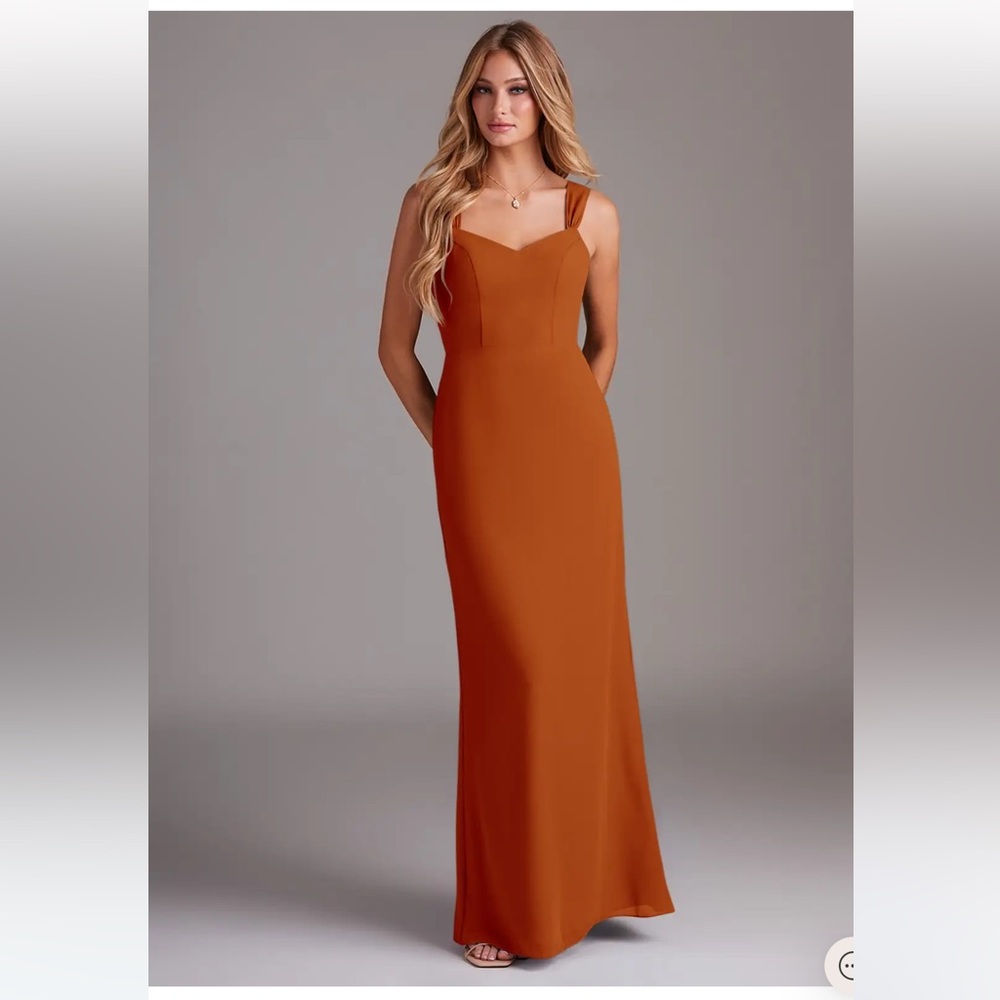 Azazie bridesmaids dress- paprika